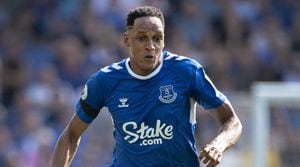 Yerry Mina con el Everton