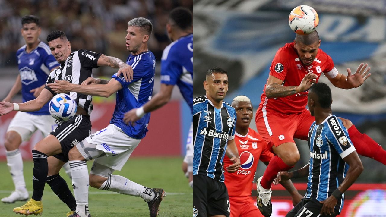 Millonarios y América tienen realidades muy distintas de sus visitas a Brasil por Copa Libertadores. Foto 1: AFP. Foto 2: Getty Images.
