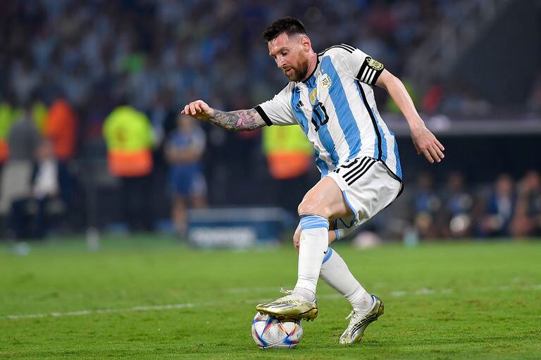 Leo Messi en el duelo con Curazao.
