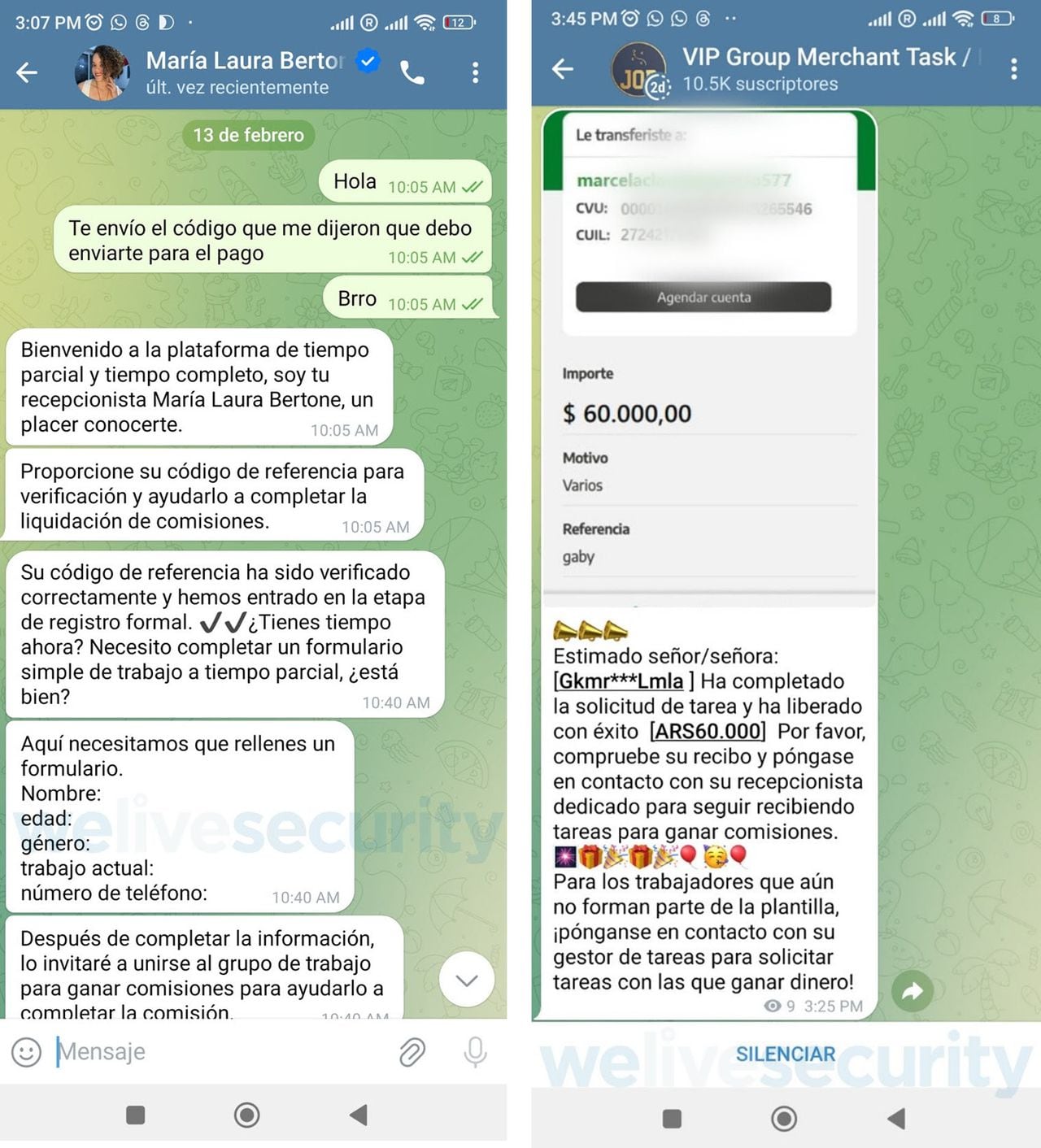 Estafadores usan Telegram como recurso para robar a usuarios de WhatsAPp