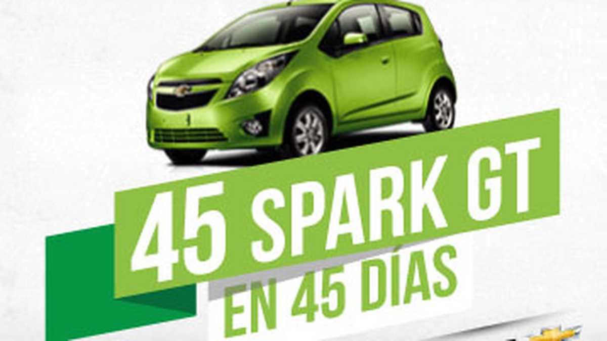 Se entregarán 45 vehículos Spark GT en 45 días entre el 13 de abril y el 27 de mayo de 2012.