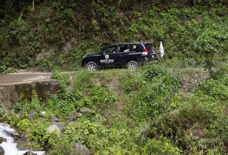 Vehículo de la OEA hurtado en el Catatumbo (imagen de referencia).