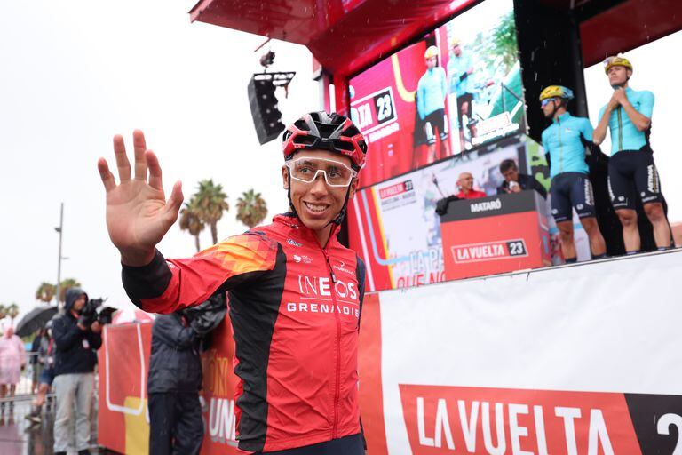 MATARÓ, SPAIN - AUGUST 27: Egan Bernal of Colombia and Team INEOS Grenadiers prior to the 78th Tour of Spain 2023, Stage 2 a 181.8km stage from Mataró to Barcelona / #UCIWT / on August 27, 2023 in Mataró, Spain. (Photo by Alexander Hassenstein/Getty Images)