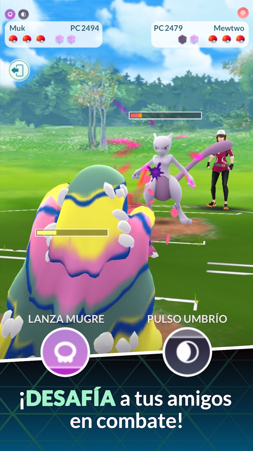 Pokémon Go permite tener duelos con otros jugadores.