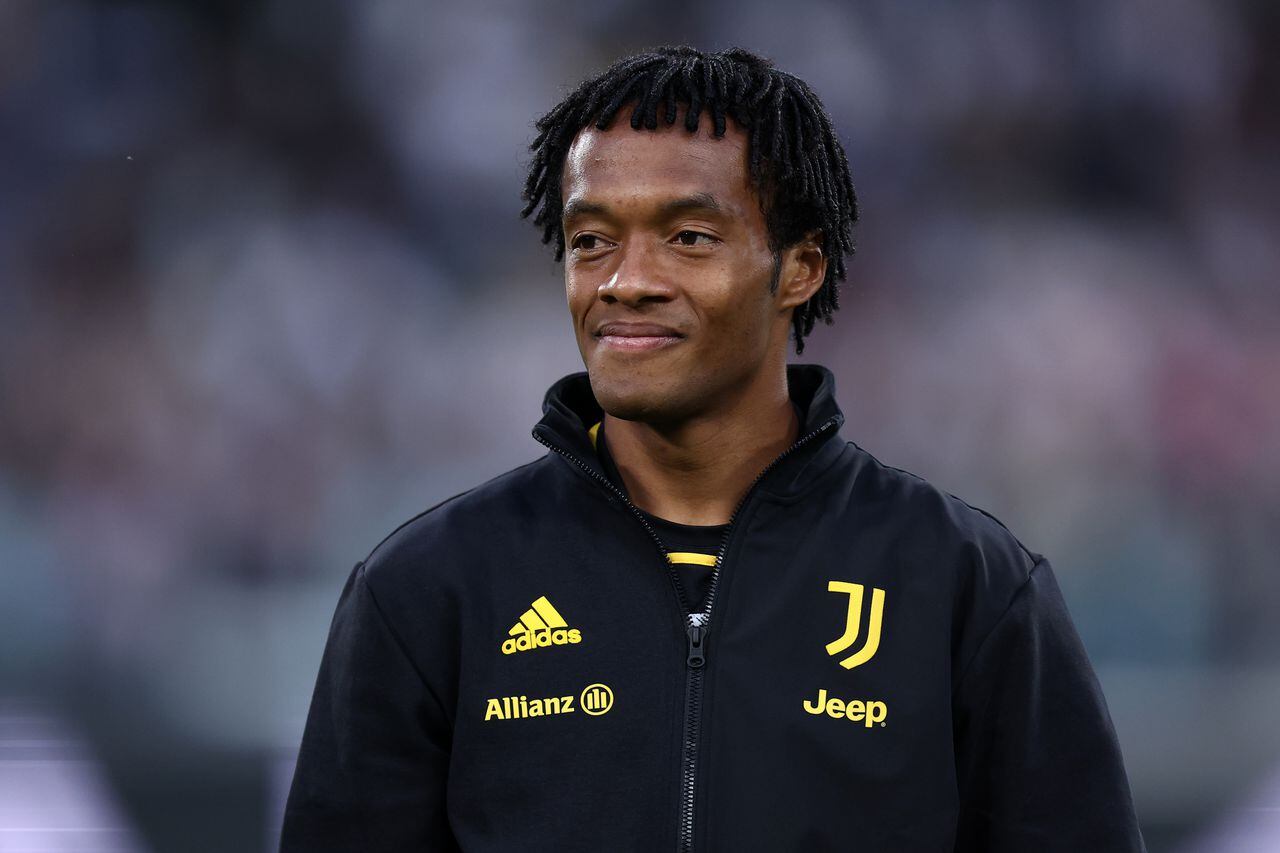 TURIN, ITALY - MAY 28: Juan Cuadrado of Juventus Fc looks on prior to the Serie A match between Juventus and AC Milan at Allianz Stadium on May 28, 2023 in Turin, Italy. (Photo by Sportinfoto/DeFodi Images via Getty Images)