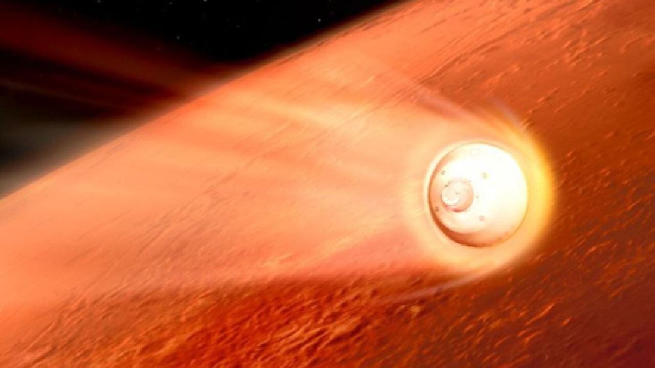 La nave que lleva a Perseverance en su interior ingresará a la atmósfera de Marte a 19.500 km por hora. BBC - NASA