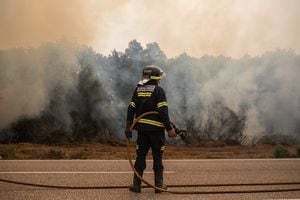 Siete localidades han sido evacuadas debido a los incendios en la Sierra de la Culebra, en la provincia de Zamora (España).