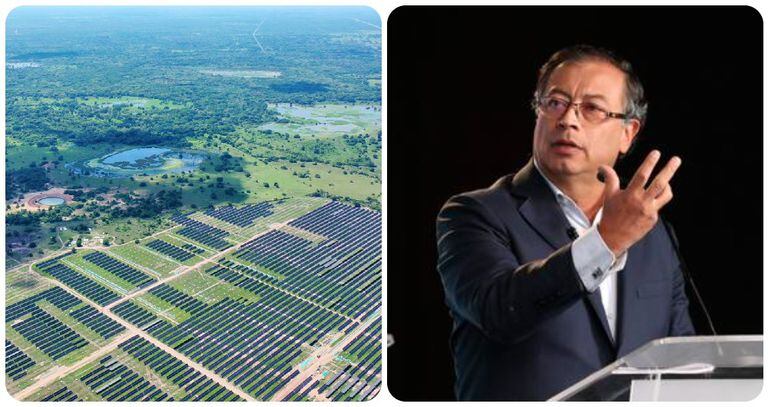 Grupo Energía Bogotá aseguró que con el presidente electo Gustavo Petro el país seguirá construyendo el camino de la transición energética. Imagen del Parque solar La Loma - Cesar.