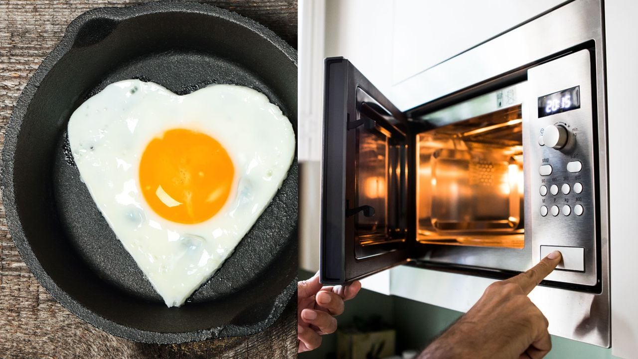 Sí es posible hacer huevos fritos en el horno microondas; así se utiliza  este electrodoméstico para lograr un resultado delicioso
