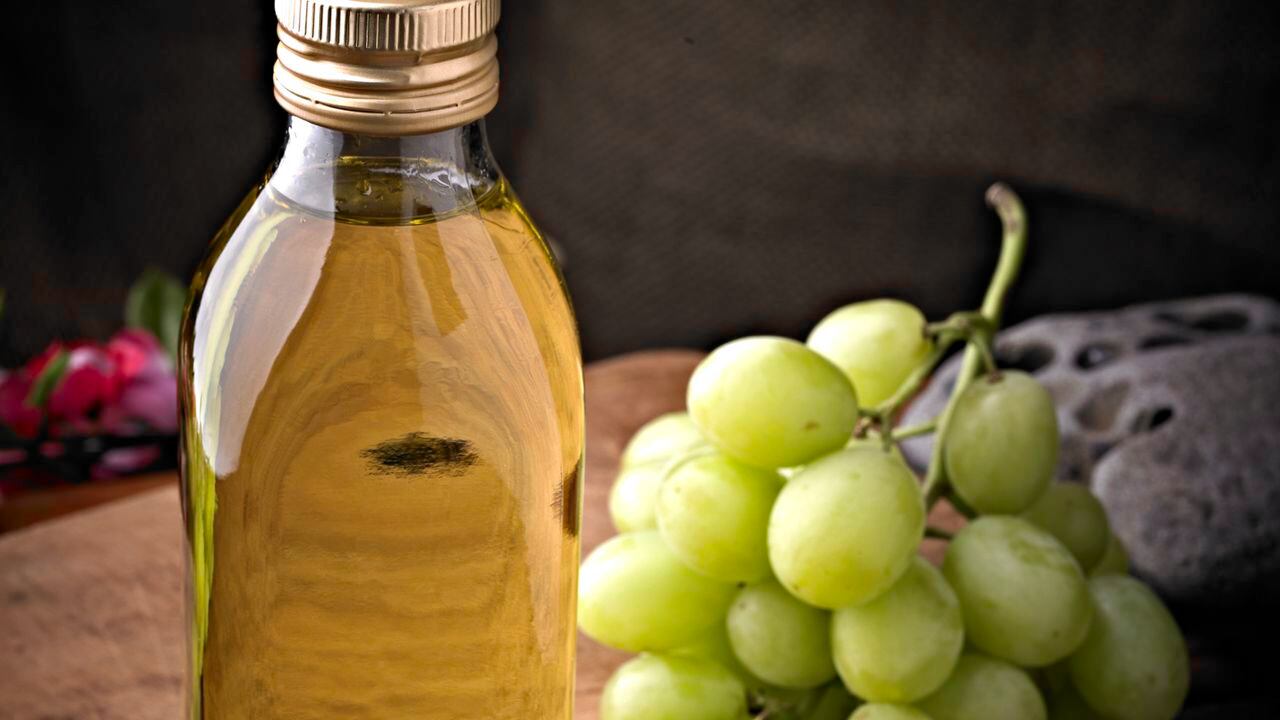 Grapeseed Oil in a Bottle.
