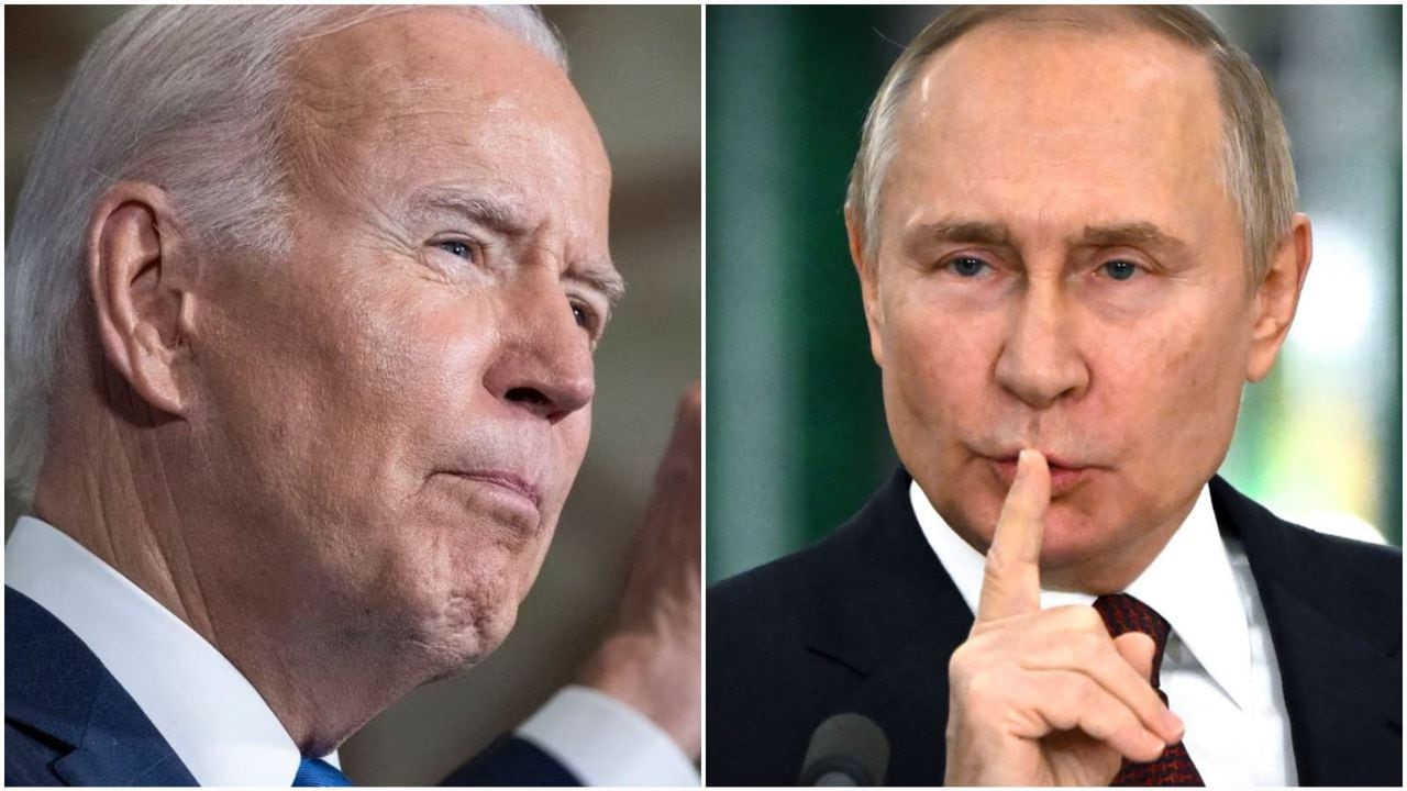 Los presidentes de Estados Unidos, Joe Biden, y de Rusia, Vladimir Putin, ofrecieron un discurso por separado este martes 21 de febrero de 2023.