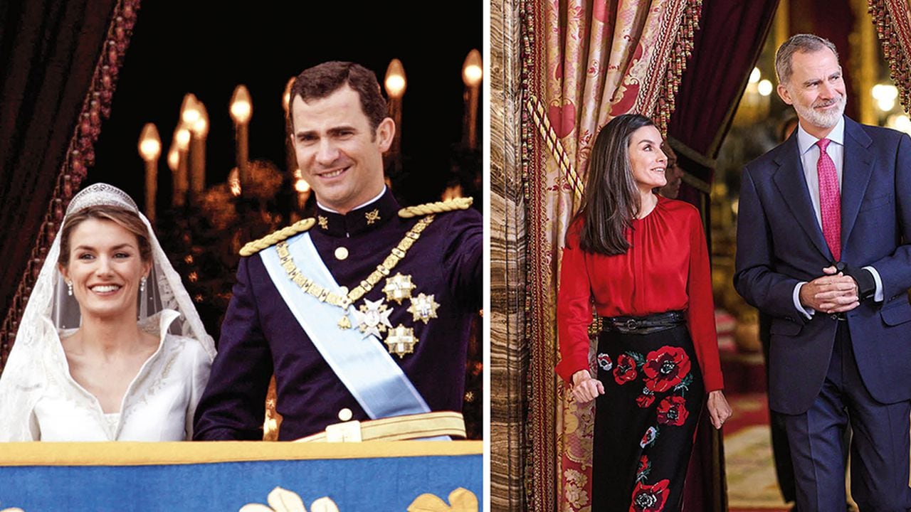 Letizia Ortiz y el entonces príncipe de Asturias se casaron en 2004. Se habían conocido dos años antes. Una década más tarde, ambos se convertirían en reyes de España.