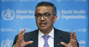 FILE - In this Monday, March 9, 2020 file photo, Tedros Adhanom Ghebreyesus, Director General of the World Health Organization speaks during a news conference on updates regarding the novel coronavirus COVID-19, at the WHO headquarters in Geneva, Switzerland. Outbreak experts say the increasing attacks from U.S. President Donald Trump on the World Health Organization for its handling of the coronavirus demonstrates a profound misunderstanding of the U.N. health agency's role and could ultimately serve to weaken global health. (Salvatore Di Nolfi/Keystone via AP, file)