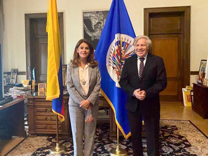 Marta Lucía Ramírez vicepresidenta de Colombia y canciller reunión secretario General OEA Luis Almagro