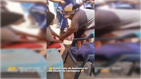 Video: masajistas pelean en Cartagena por propina de turista