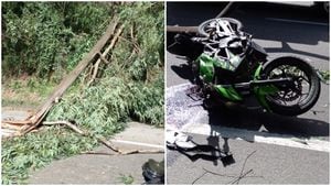 Accidente en la vía Girardot - Bogotá. Foto compartida en la cuenta oficial de Twitter de @BluRadioCo