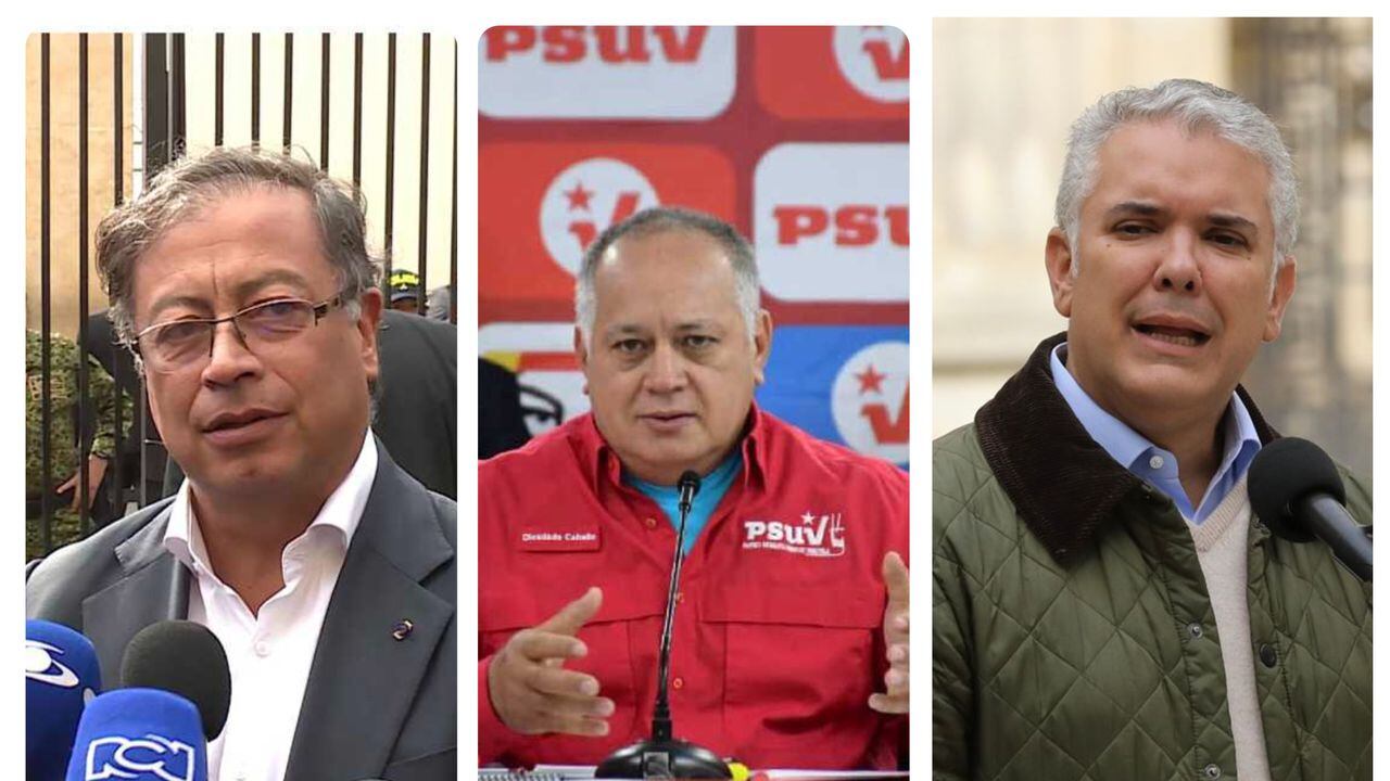 Gustavo Petro, Diosdado Cabello e Iván Duque.
