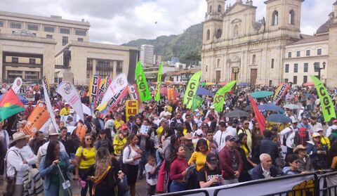 Marchas a favor del Gobierno de Gustavo Petro este jueves 20 de julio