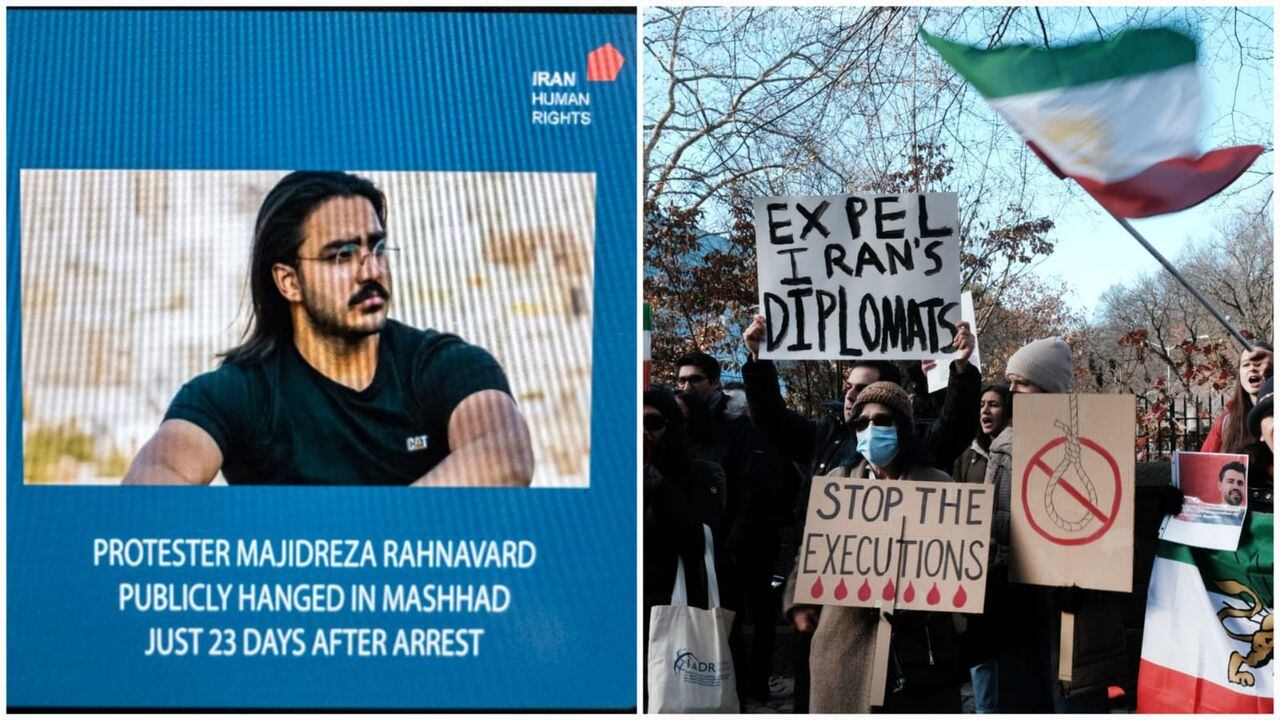 Tuit sobre la ejecución anunciada por las autoridades iraníes de Majidreza Rahnavard, la segunda pena capital vinculada a casi tres meses de protestas.