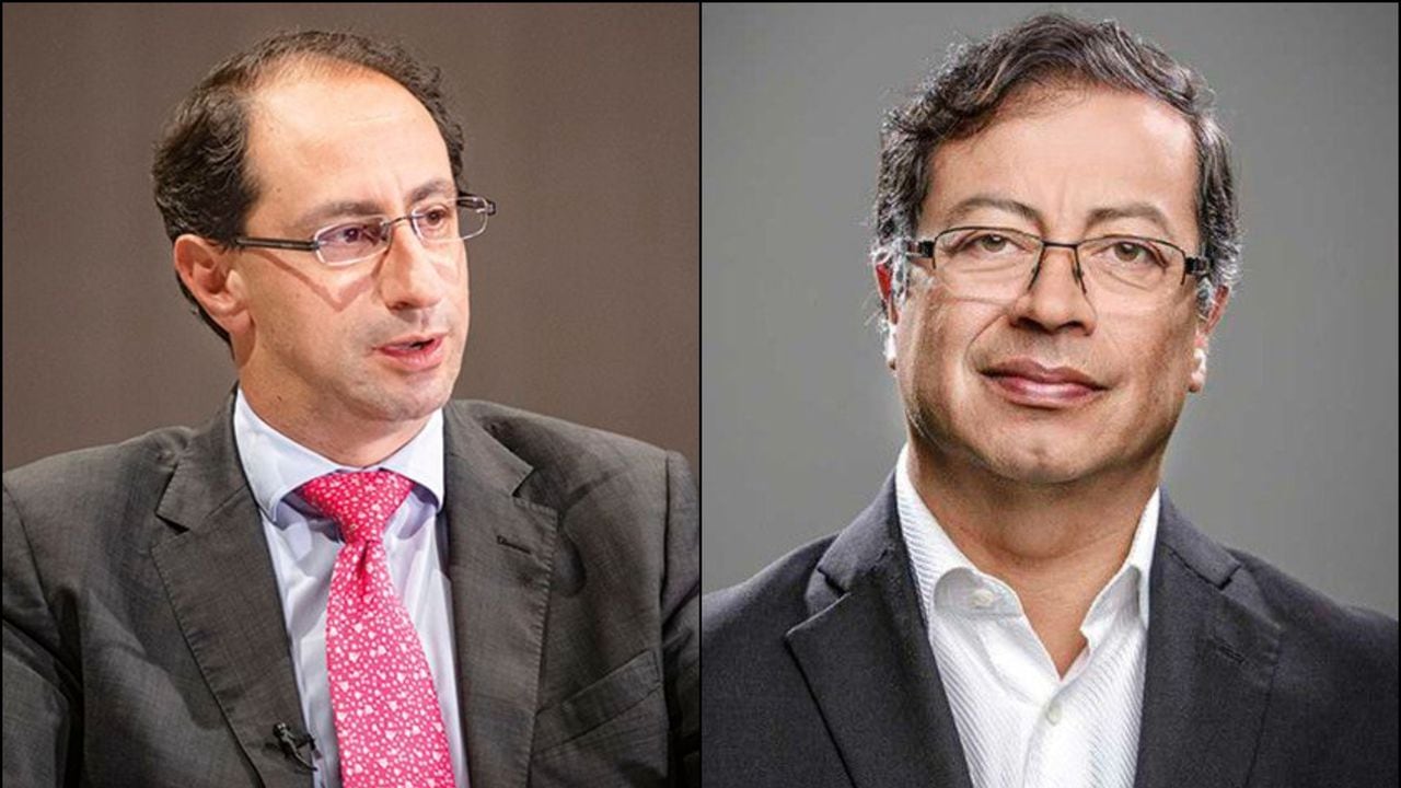 El exministro de Hacienda José Manuel Restrepo y el presidente Gustavo Petro.