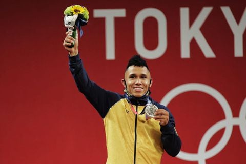 Luis Javier Mosquera, ganador de la medalla de plata en los Juegos Olímpicos de Tokio 2020.