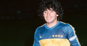 Maradona en Boca Juniors (Getty)