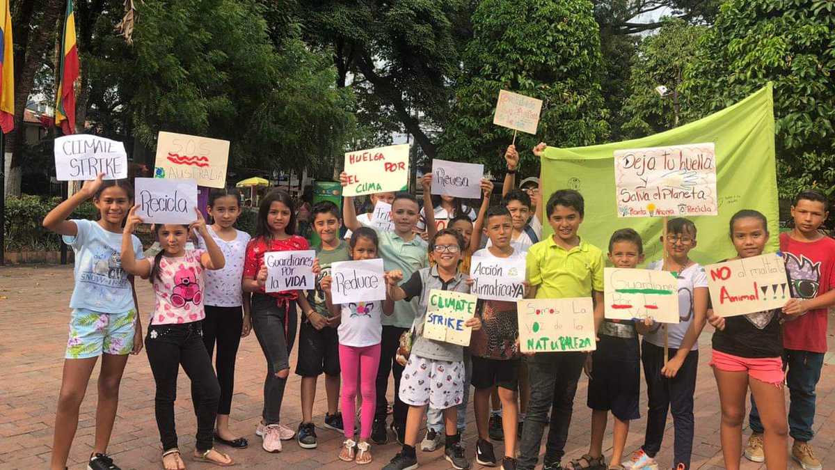 Los niños colombianos que siguen los pasos de Greta Thunberg
