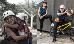 Liz Hurley y Queen Saray, deportistas de BMX Freestyle