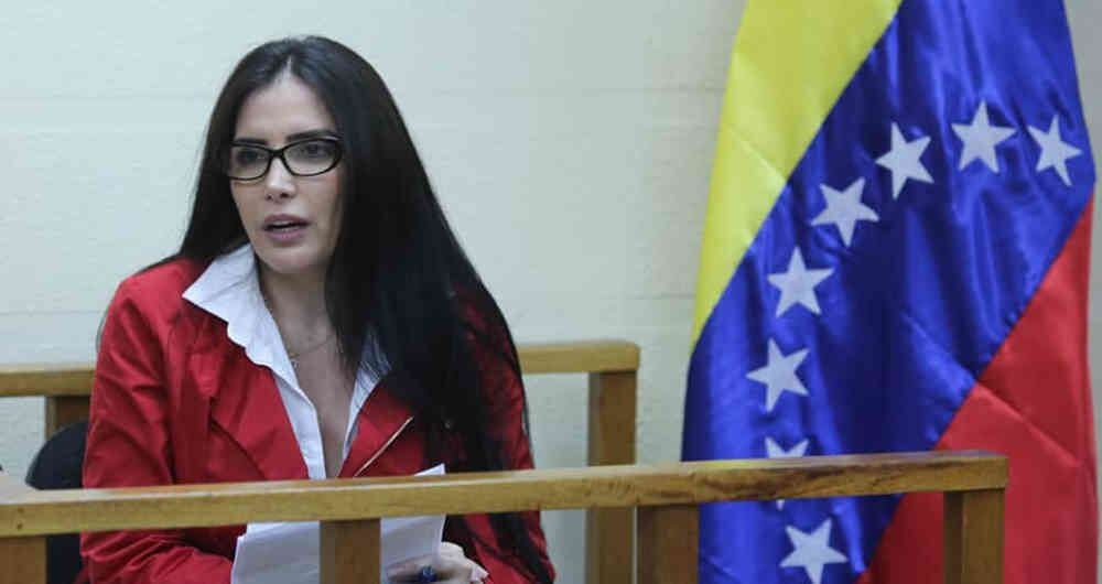 Aida Merlano, exsenadora colombiana, en un Tribunal de Caracas