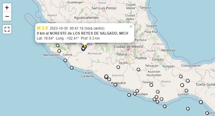Se registraron varios sismos en México en las últimas horas