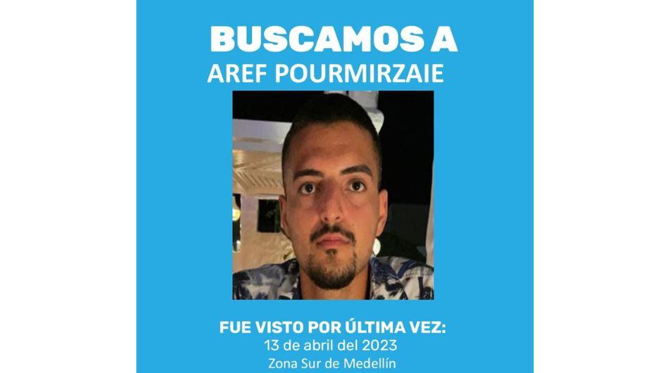 Ciudadano extranjero desaparecido en Medellín.