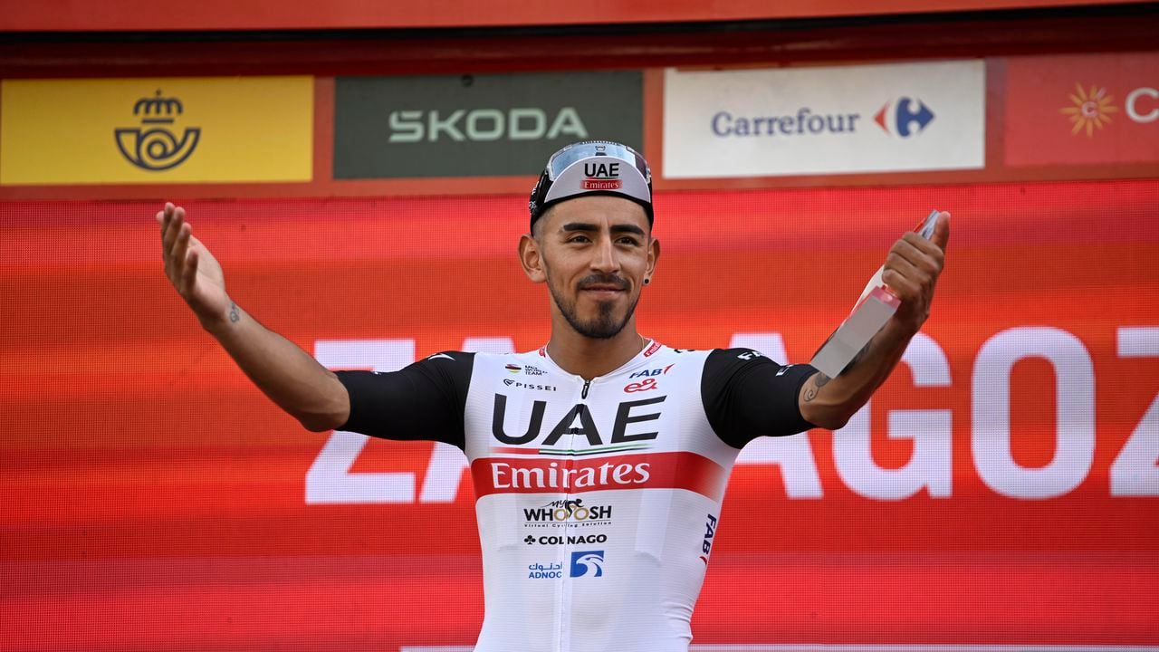 Juan Sebastián Molano ganó en el final de la etapa 12, que fue en Zaragoza.