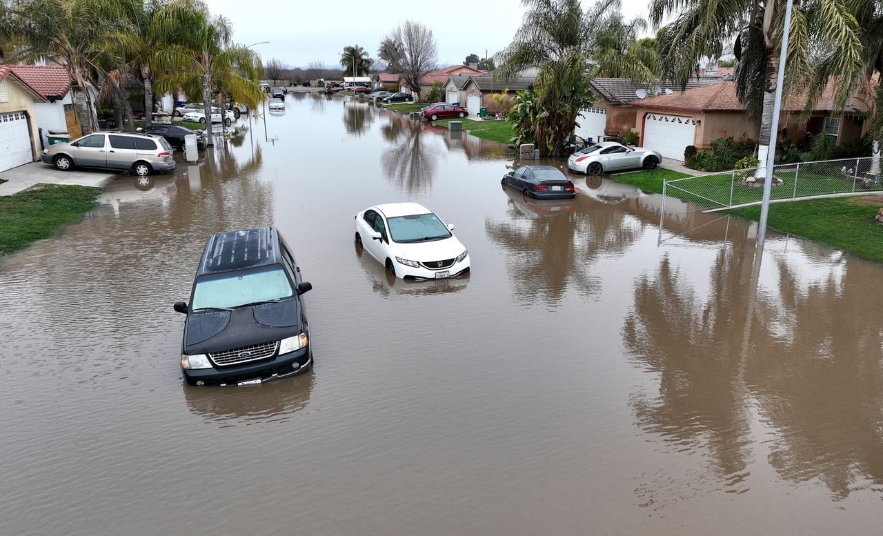 California luego de ser afectada por las fuertes tormentas. Foto: AFP.