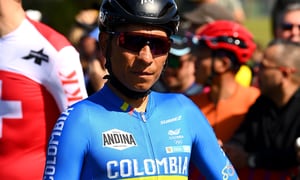 HELENSBURGH, AUSTRALIA - SEPTEMBER 25: Nairo Quintana of Colombia prior to the 95th UCI Road World Championships 2022, Men Elite Road Race a 266,9km race from Helensburgh to Wollongong / #Wollongong2022 / on September 25, 2022 in Helensburgh, Australia. (Photo by Tim de Waele/Getty Images)