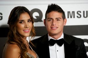 James Rodríguez y Daniela Ospina