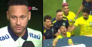 Neymar no ocultó su tristeza ante esta cruce con un hincha