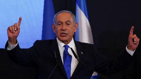 Exprimer ministro de Israel, Benjamin Netanyahu, durante las elecciones 2022.