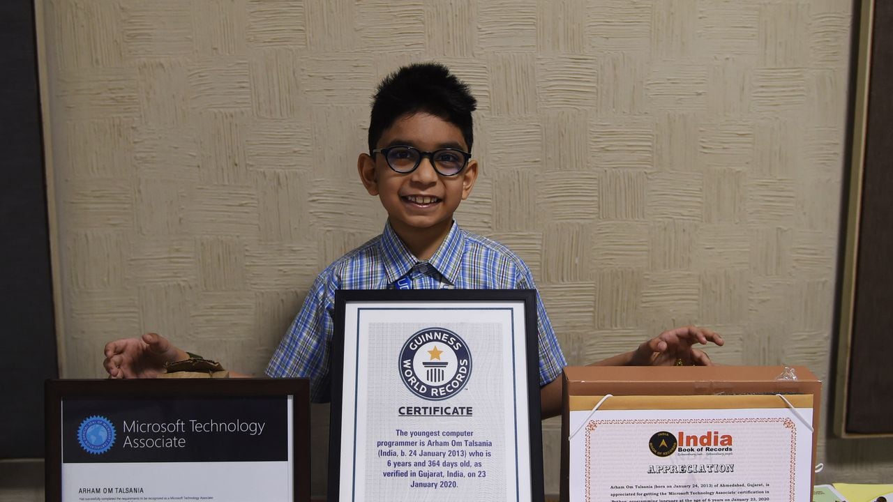 El niño indio Arham Talsania es el desarrollador de programas más joven del mundo