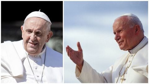 Papa Francisco y Juan Pablo II