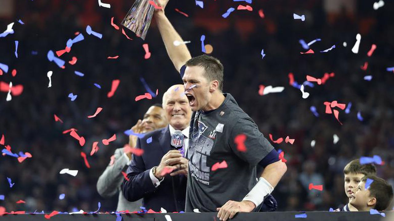 New England Patriots' quarterback Tom Brady holds the Vince Lombardi trophy after his team defeated the Atlanta Falcons to win Super Bowl LI. REUTERS/Adrees Latif