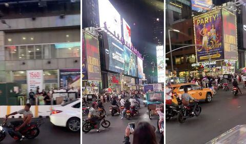 Sin placas y en pleno Times Square, ciudadanos latinos atacan la tranquilidad de los turistas