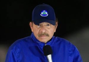 El presidente de Nicaragua, Daniel Ortega, habla en Managua, Nicaragua, el 21 de marzo del 2019. (AP Photo/Alfredo Zuniga, File)