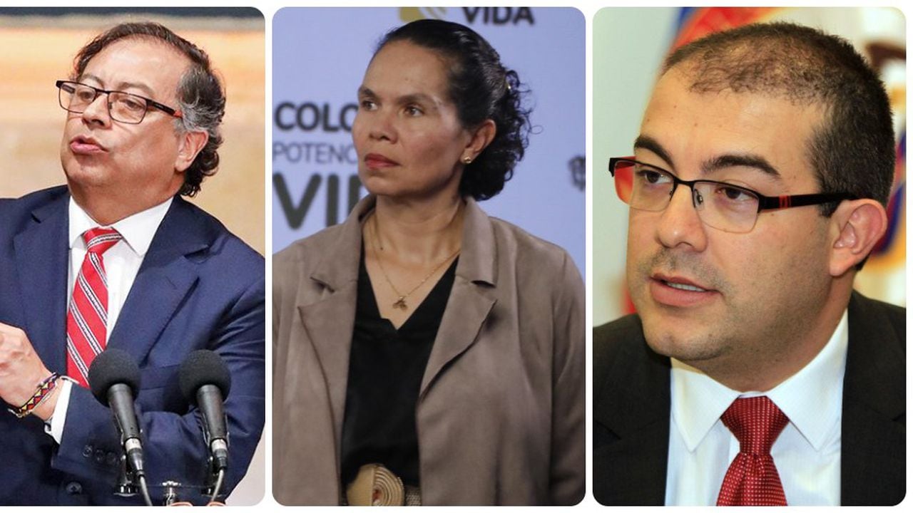 Gustavo Petro, Astrid Rodríguez y Carlos Abraham Jiménez.