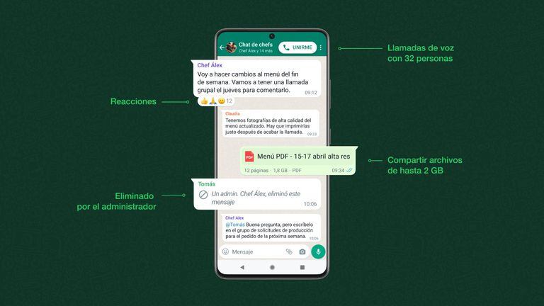 La función de Comunidades de WhatsApp agrega nuevas opciones para los chat grupales.