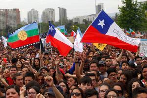 Imágenes de las protestas en Chile del año 2019.
