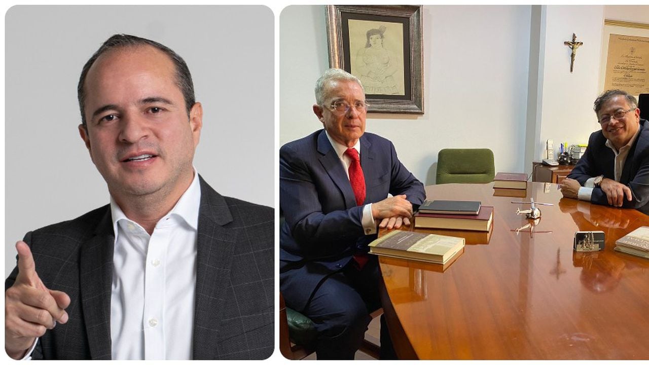 Juan Espinal, Álvaro Uribe y Gustavo Petro.