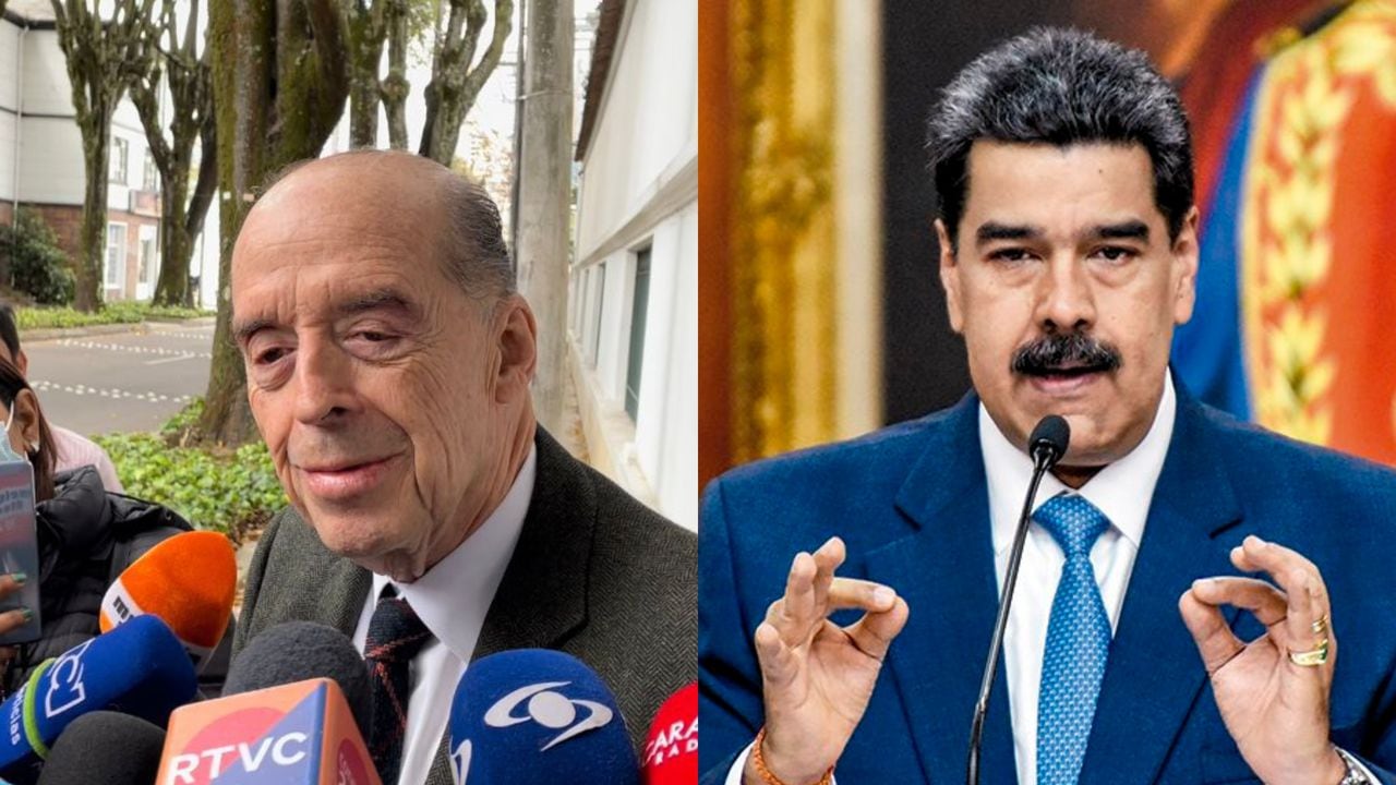 Canciller Álvaro Leyva y presidente de Venezuela Nicolás Maduro