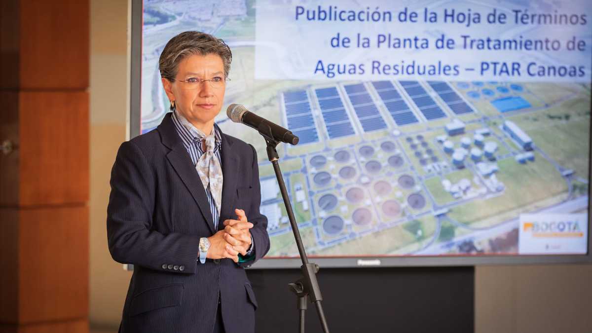 La alcaldesa Claudia López hizo pública la hoja de términos para la licitación de la Ptar Canoas.