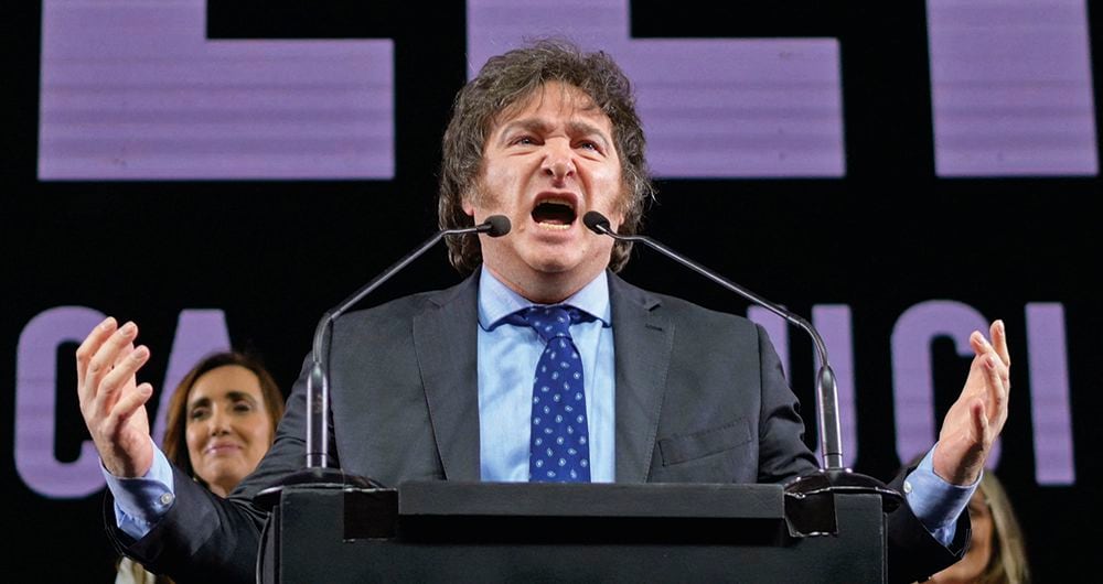 Javier Milei, de 52 años, se ha caracterizado por sus furiosos discursos contra la izquierda argentina y sus polémicas propuestas.