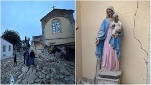 La Catedral de la Anunciación en Turquía quedó prácticamente destruida tras el terremoto.